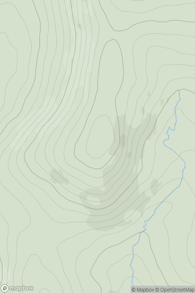 Thumbnail image for Creag nan Gobhar [Pitlochry to Braemar & Blairgowrie] showing contour plot for surrounding peak